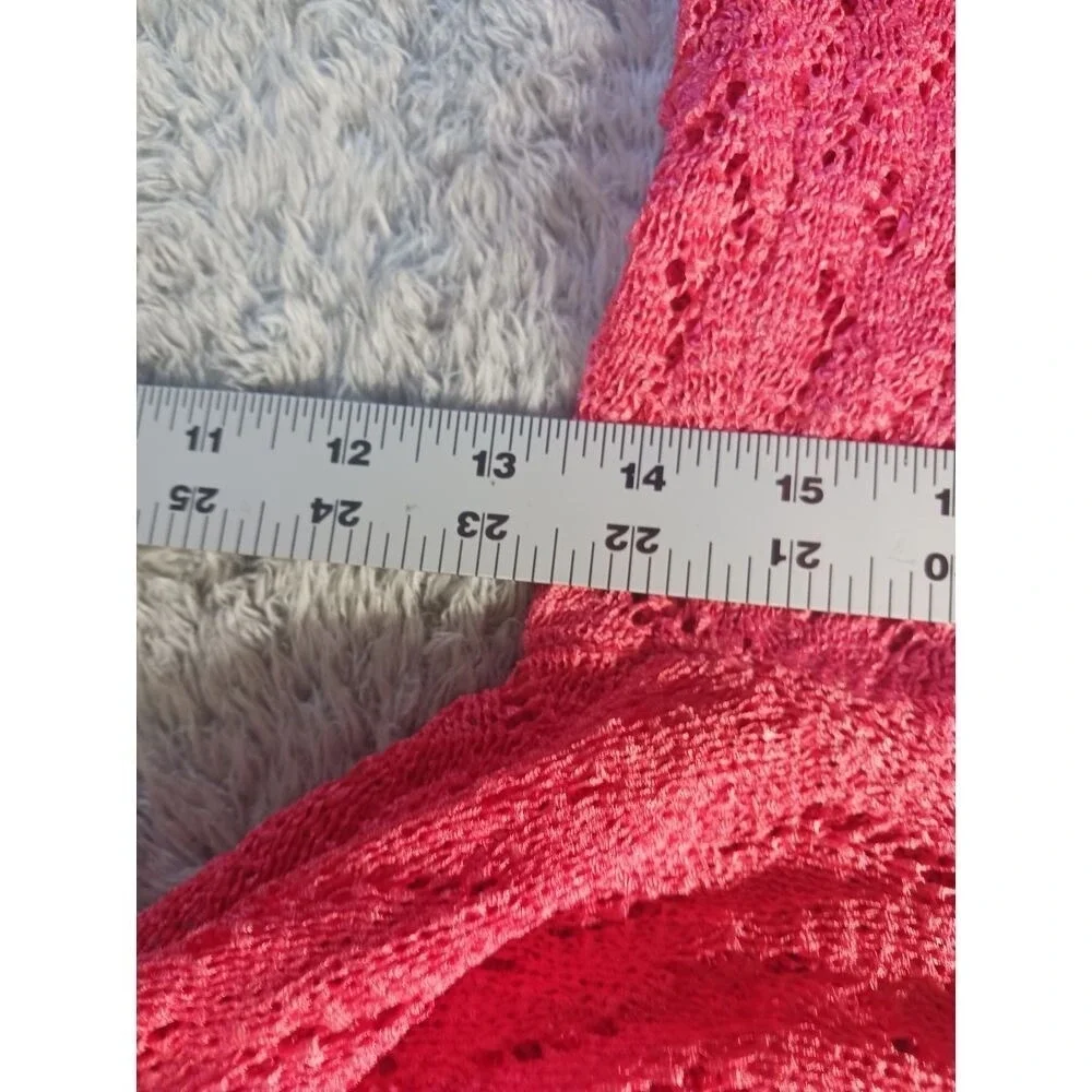 Chico's Crochet Knit‎ Open-Front Cardigan Sweater Size 2 (US 12) Resort Casual